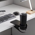 thumbnail image 4 of Universal Large Desk Cup Holder Clamp on, Heavy Duty Plastic Drink Holder Work for Table, Porch Swing, Patio Chair, Clip On Anti-Spill Bottle Holder for Most Cup, Bottle, Can, Tumbler, 4 of 5