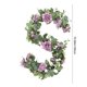 thumbnail image 3 of Guirnalda artificial de rosas de vid de 70,8" decoración floral de ratán, rosa morado rojo blanco, plástico verde ramas primaverales para terraza interior exterior, 3 of 7