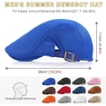 thumbnail image 7 of 2 Pack Men's Breathable Mesh Ivy Cap - Adjustable Newsboy Beret Hat for Driving, Hunting & Outdoor Activities, Irish Cabbie Style Hat, 7 of 7