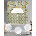 thumbnail image 2 of Lemon Flowers Swag Kitchen Curtains Sets for Windows 24 Inch Length, Summer Spring Fruit Watercolor Green Short Window Curtain Panels Swags Valances and Tiers 3 Piece Set for Cafe/Dining Room, 2 of 5