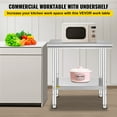 thumbnail image 2 of VEVOR Stainless Steel Commercial Kitchen Work Food Prep Table 24"x30", 2 of 9
