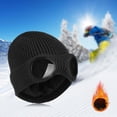 thumbnail image 2 of Gorros de Punto Cálidos de Invierno Sunnimix Térmicos de Felpa para Hombres Mujeres Esquí Negro Talla Única, 2 of 8