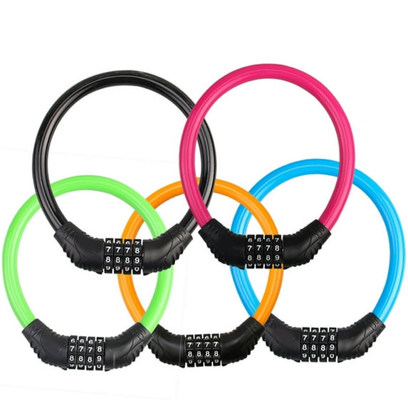 Cheers.US Security Bike Lock Resettable Combination Cable Lock for Bicycle Digital Combination Password Cycling Bicycle Bike Cable Chain Lock
