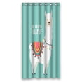 thumbnail image 1 of Cortina de ducha ABPHQTO poliéster impermeable diseño de llama 90x180 cm, 1 of 1