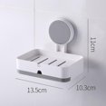 thumbnail image 2 of Jabonera, accesorios de baño, sin taladrar, blanca, 2 of 5