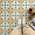 thumbnail image 2 of 10Pcs Geometric Wood Pattern Peel and Stick Floor Tiles， 12x12in Covers 10 Sq. Ft. SelfAdhesive DIY Vinyl Flooring， Removable Waterproof Sticker for Bathroom， Kitchen， Living Room， Staircase, 2 of 8