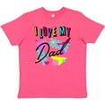 thumbnail image 3 of Inktastic I Love My Dad 80s Retro Style Youth T-Shirt, 3 of 5