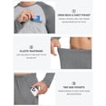 thumbnail image 3 of MoFiz Men's Bamboo Pajamas Set Long Sleeve Crew-Neck Top and Pants with Pockets Loungewear 2-Piece for Men, 3 of 7