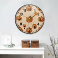 thumbnail image 2 of Yayeee Wall Clock Battery Operated 11.9" Silent Non-Ticking for Living Room, Halloween Pumpkins Pattern, 2 of 8