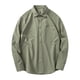 thumbnail image 2 of Seeotter Men's Casual Long Sleeve Solid Button Down Shirt Jacket Relaxed Fit Plus Size Comfortable Breathable Top, 2 of 3