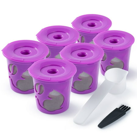 

Fits Keurig 2.0 K-Carafe Kitten Shape K-Cups Refillable Reusable Filter Coffee Cups 6 Capsule