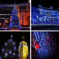 thumbnail image 4 of Guirnalda de luces Weillsnow para exteriores, 20 m, 200 LED, azul y blanco, resistente al agua, 4 of 7