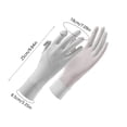 thumbnail image 3 of Ice Silk Sunscreen Gloves, Breathable Sun Protection Driving Gloves, Touchscreen Compatible, One Size Fits All, Gray, Thin Lightweight, 1 Pair, 3 of 6