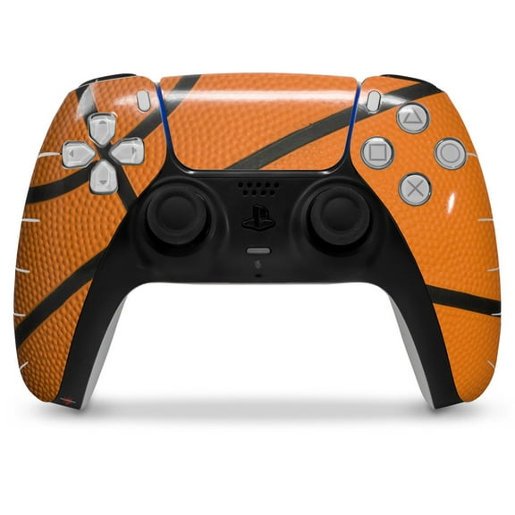 WraptorSkinz Skin Wrap compatible with the Sony PS5 DualSense Controller Basketball (CONTROLLER NOT INCLUDED)