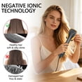 thumbnail image 5 of MMJ 2 In 1 Hair Dryer Brush Straightener Negative Ion Blow Dryer Volumizer Detangler Smooth Frizz Hot Air Styler, 5 of 9