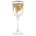 thumbnail image 2 of Elegant and Modern Embellished 24K Gold Crystal Glassware for Hosting Parties and Events - 7 oz, White Wine Goblets, Set of 4, 2 of 5