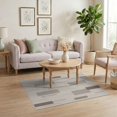 thumbnail image 3 of ODIKA 4'x6' Gray Beige Abstract Design Washable Area Rug Modern Geometric Pattern with Accents for Dorm Room, Small Living Stain Resistant Low Profile, Easy Care, 3 of 7