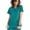 Cyan, variant on LYMAYTER Women Medical Scrub Tops Comfy Lightweight Solid Color Cross V Neck for Medical Workwear S-2XL