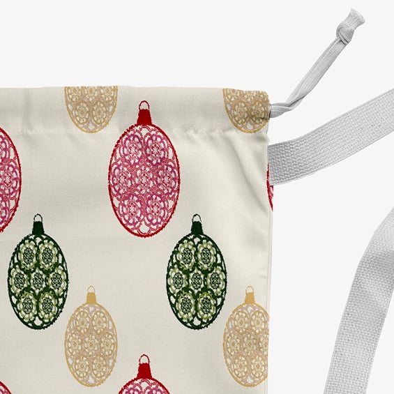 Simply Daisy Ornaments Pattern 18 x 29 in Multi Laundry Bag