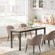 thumbnail image 4 of Qinaqin Dining Mesa Para 4 6 People 63 Pulgadas Largo Wooden Rectangular Cocina Con Robusto Metal Legs Resistente Room Large Families (23.6 Dx63 W Negro + Brown), 4 of 7