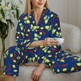 thumbnail image 6 of Sigee Lemons And Chili for Women’s Pajama Sets Long-Sleeved Pjs Sets for Women 2 piece Sleepwear-Small, 6 of 7