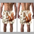 thumbnail image 3 of luoweisi Men's Beach Shorts Quick Dry Swim Trunks with Mesh Lining Squirrel XL, 3 of 5