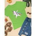thumbnail image 3 of Colorful Dabbing Unicorn T-Shirt Women -Image by Shutterstock, Female Large, 3 of 4