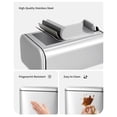 thumbnail image 6 of PYY Stainless Steel Bathroom Step Trash Can - 1.3 Gallon/5L, Soft-Close Lid, Removable Inner Bucket, Fingerprint-Proof, Rectangular Recycling Bin for Kitchen, Home Office, Silver - 21.0×18.8×27.9cm, 6 of 7