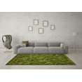 thumbnail image 3 of Ahgly Company Indoor Round Abstract Green Modern Area Rugs, 8' Round, 3 of 4