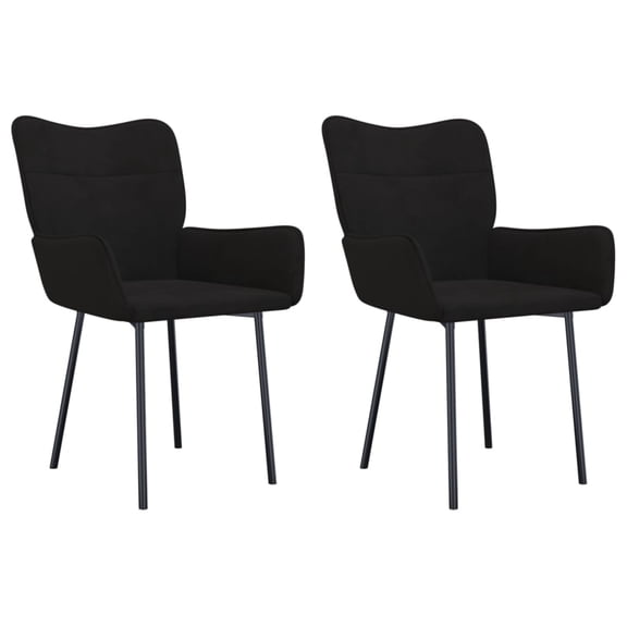 Casafoyer Dining Chairs 2 pcs Black Velvet