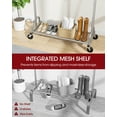 thumbnail image 6 of Sakugi Clothes Rack with Lockable Wheels, Large-Capacity Metal Clothing Rack for Hanging Clothes, Space-Saving Garment Organizer for Bedroom, Laundry Room, 45.6" x 16.9" x 61.7", Silver, 6 of 10