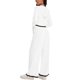 thumbnail image 3 of Conjuntos de dos piezas ATHLECHIC para mujeres, sudadera recortada de punto acanalado con medio botón y pantalones de pierna ancha, conjuntos de lounge casuales XL en blanco y negro, 3 of 4