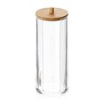 thumbnail image 3 of Cotton Swab Storage Box Round Clear Container for Cotton Pads Makeup Sponges, 3 of 7