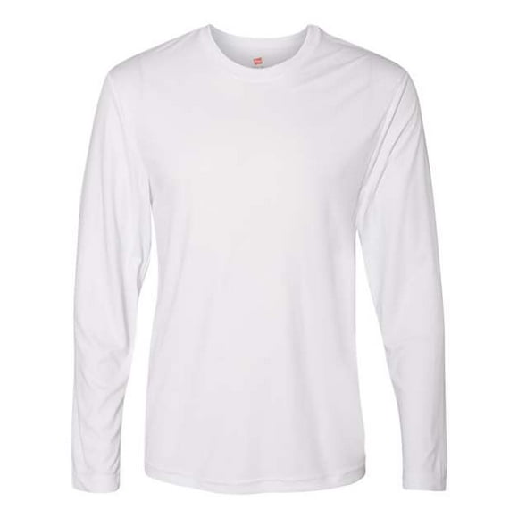 Camiseta de manga larga Hanes Cool DRI Performance para hombre XL color blanco
