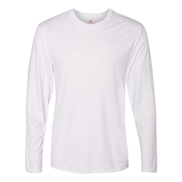 Camiseta de manga larga Hanes Cool DRI Performance para hombre XL color blanco
