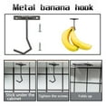 thumbnail image 5 of Under Cabinet Banana Hook, Metal Banana Hanger Under Cabinet Hook, Metal Banana Holder Stand for Hanging Bananas or Kitchen Utensil, Foldable, Sticky Banana Hook, Keeps Bananas Fresh(1PC,Grey), 5 of 9