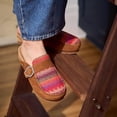 thumbnail image 3 of Minnetonka Women's Buckle Clog Flexible Sole, Brown Horizon Multi, 6.5 M US, 3 of 6