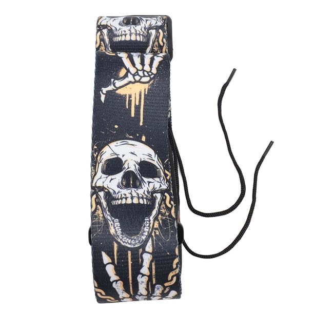 Correa De Guitarra Acústica Con Calavera, Correa De Guitarra Clásica Ajustable De 2 Pulgadas De Ancho Para Guitarra Eléctrica Para Guitarra Acústica