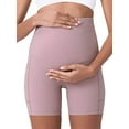 thumbnail image 5 of Luxtrada Women's Maternity Yoga Shorts Pregnancy Athletic Leggings Pants Comfort Gym Booty Yoga Pants with Pockets, 5 of 6
