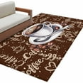 thumbnail image 2 of Coffee Area Rug 4x6 FT, Non Slip Kids Room Carpet, Vintage Art Pastoral Washable Soft Floor Carpet Non-Shedding Throw Rug for Dorm Kitchen Study Room Home Office Bedside, 2 of 9