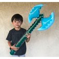 thumbnail image 4 of megasumer Inflatable Blue Mine Pixel Axe Craft (Blue/Green Axe), 4 of 6