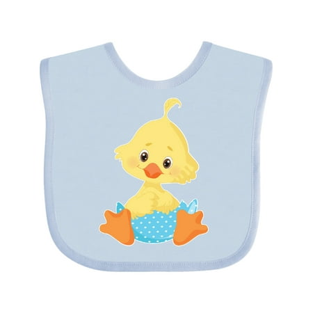 

Inktastic Cute Easter Chick in Blue Easter Egg Gift Baby Boy Bib