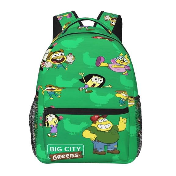 Big City Greens School Bag, Cartoon Anime Laptop Backpack Travel Backpacks for students teen men women Casual Daypack for Hiking Gifts