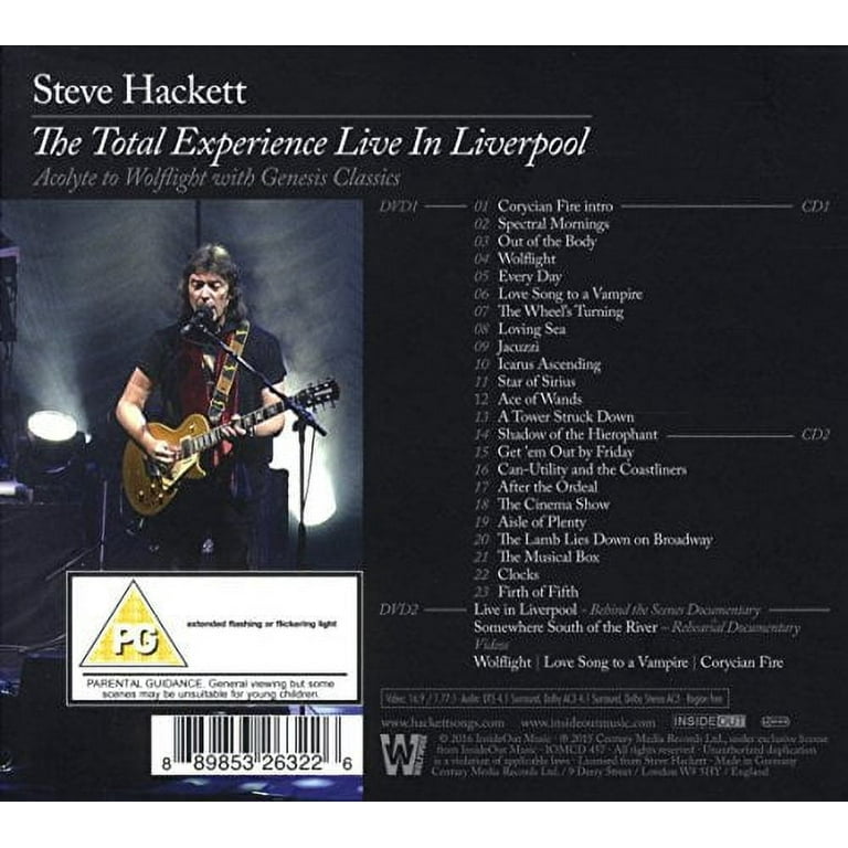 Steve Hackett The Total Experience Live In Liverpool Rock CD