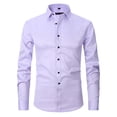 thumbnail image 1 of Chemise à Manches Longues Homme Chemise Habillée à Manches Longues pour Hommes Coupe Régulière Décontractée Boutonnée Unie à Manches Longues Col Rabattu Blouse et Chemise Homme Chemise à Manches Longues Homme Chemises à Manches Longues, 1 of 4