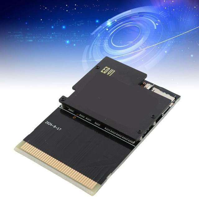 Tarjeta De Cartucho Flash De Consola, Cartucho De Juego Soporte De Placa Dorada Negra Tarjeta De Memoria De 32 GB Tecla De Reinicio Integrada Multifuncional 1000 En 1 Para Consola