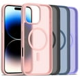 thumbnail image 6 of Dteck for iPhone 16 Pro Case, Compatible with MagSafe, Shockproof Military-Grade Protection, Magnetic Phone Case for iPhone 16 Pro, Frosted Pink, 6 of 6