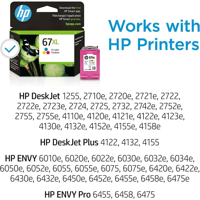 HP 67XL Tri-color High-yield Ink Cartridge | Works with HP