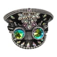 thumbnail image 1 of Sombrero plano con diamantes de imitación Yinane para mujer fiesta Halloween Negro, 1 of 8