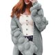 thumbnail image 5 of Gibobby Cárdigan de manga larga Chaqueta de punto con botones y parte delantera abierta para mujer de manga larga con bolsillos(Gris,XG), 5 of 5